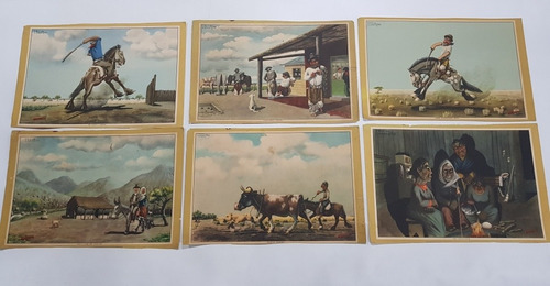 Imagen 3 de 10 de Antiguas Láminas Gauchos Molina Campos Lote X 57 Mag 58607