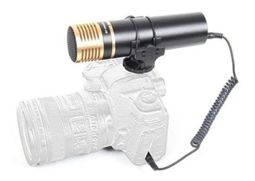 Microfone Condensador Estéreo Para Câmera Dslr, Filmadora E Cor Preto
