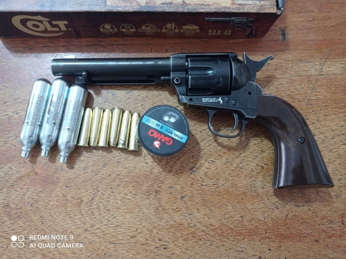 Revólver De Aire (co2) Colt Saa .45 + 200 Balines+3co2
