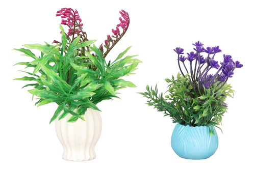 Flor Artificial De Acuario, 2 Piezas, Decoración, Peces De S