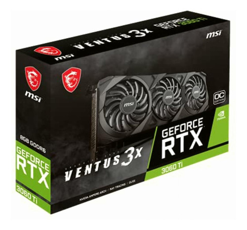 Msi Tarjeta De Video Nvidia Geforce Rtx 3060 Ti Ventus 3x 8g