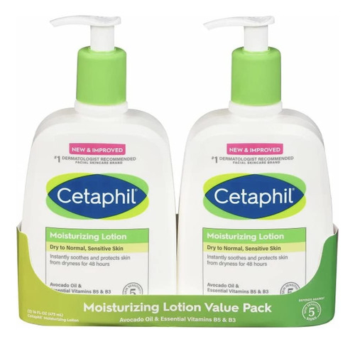 Cetaphil Loción Hidratante De 16 Onzas, Paquete De 2