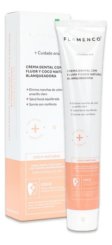 Pasta Dental Con Fluor Y Coco Natural Blanqueadora