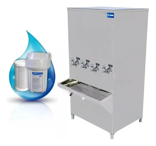 Bebedouro Industrial De Coluna 200 Litros Inox Knox Kx20 220V