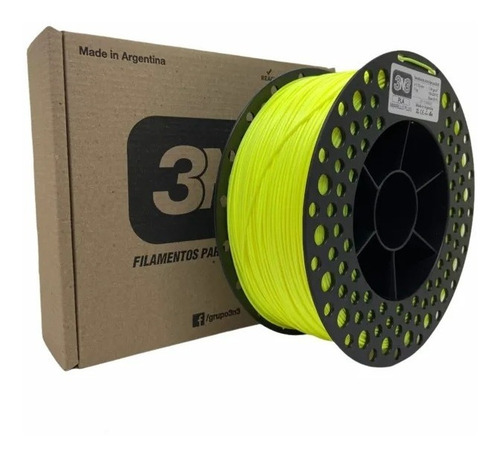 Imagem 1 de 2 de Filamento Pla - Amarelo Fluo - 3n3 - 1.75mm - 1kg