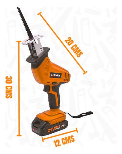 Sierra Sable Reciproca Inalámbrica Lernen + 2 Baterías