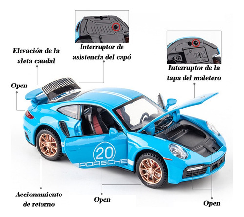 Porsche Supercars 911 S Turbo Modelos Coches De Aleacion