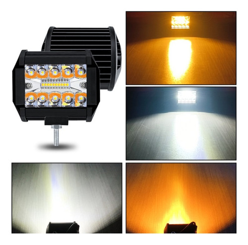 Barra Led Tipo Robot 20led 60w Doble Color 1pcs