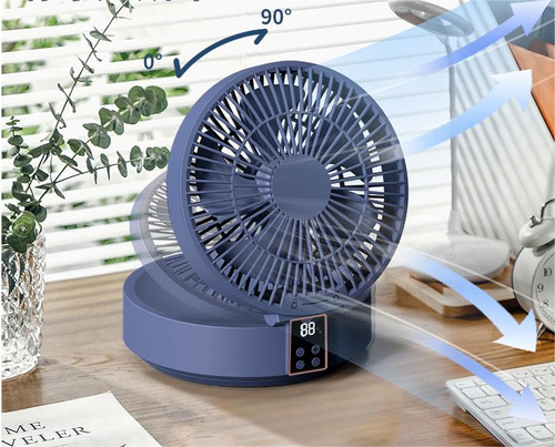 Ventilador Portátil Plegable Con Carga Usb De 4000 Mah F