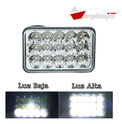 Faros Led Rectangular 5 Pulgadas H4 Unidad Principal 4x6 2pz