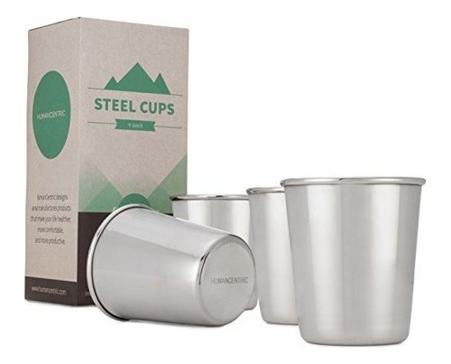 Acero Inoxidable Tazas 8oz Taza Set De 4  Compacto Y Conveni