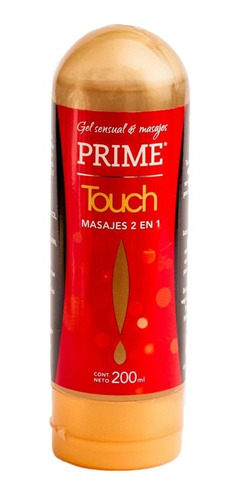Imagen 1 de 2 de Gel Intimo Lubricante Prime Touch X 200ml - Masajes 2 En 1