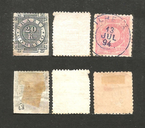 F7083 Brasil 1884 Império 3 Selos Cifras