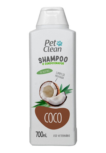 Shampoo Cães Gatos Banho E Tosa Pet Clean 700 Ml Fragrâncias