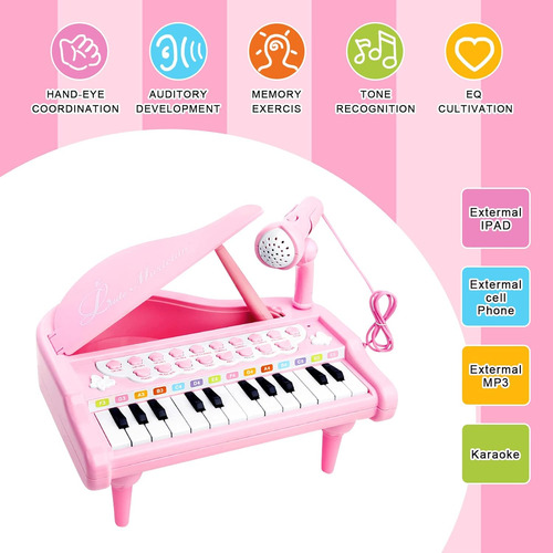 Uguetes De Piano Rosa Para Niñas De 1 Año O Más