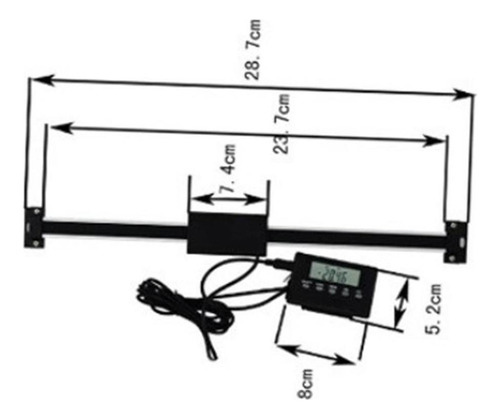 Q Indicação Vertical Da Leitura Do Lcd Do 0-150 Milímetros
