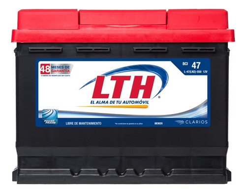 Batería Lth Para Auto Modelo L-47-550. Entrega Cdmx.