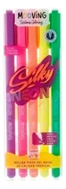 Comprar Lapiceras Roller Tinta Gel Mooving Silky Neon X 5 Colores Artistica Palermo