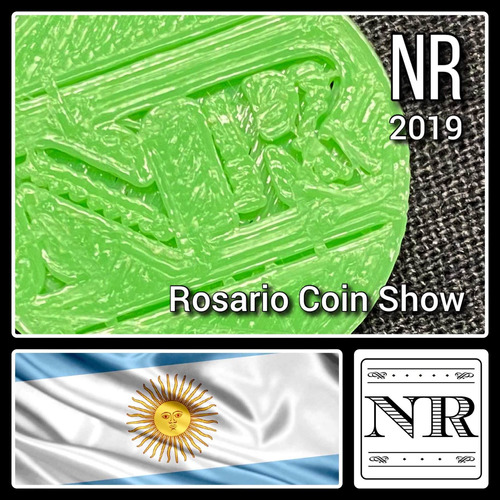 Imagen 1 de 4 de Ficha - Numismatica Rosario - Coin Show 2019 - Verde