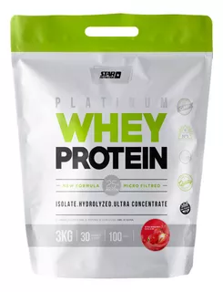 Suplemento en polvo Star Nutrition Platinum Platinum Whey Protein proteínas sabor frutilla en sachet de 3000mL