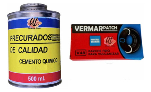 Cemento Químico Blanco Precurados 500 Ml + 48 Patch Parches