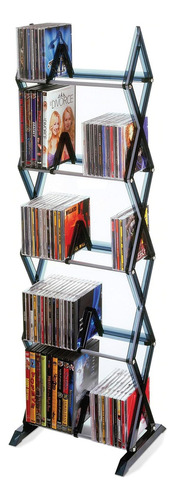 Atlantic Mitsu 5-tier Media Rack - 130 Cd Or 90 Dvd/bluray/g