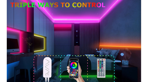 Tira Led Rgb5050 20m Luces Led Bluetooth Para Decoración