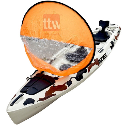 Imagen 8 de 11 de Vela Grande Kayak Sail 118 Cm Bolso Kayak Tabla Sup Inflable