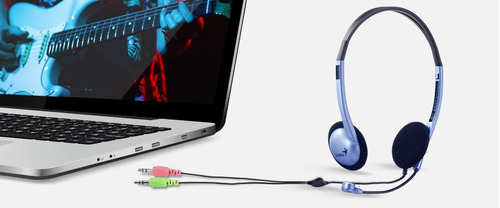 Imagen 7 de 10 de Auriculares Con Microfono Genius Hs-02b Mini-plug 3.5mm (x2)