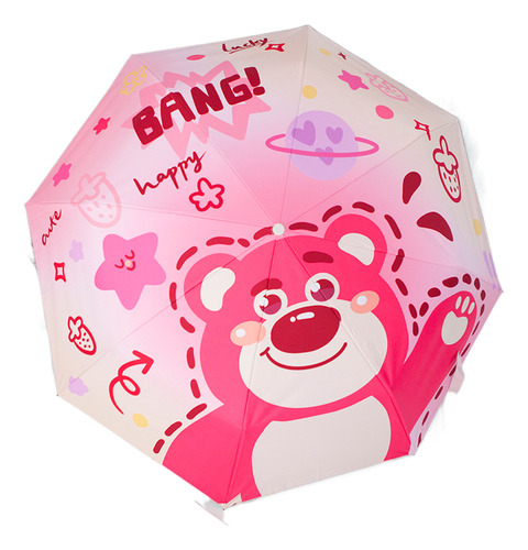 Paraguas Protector Solar De Vinilo Strawberry Bear Totalment