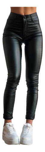 Pantalon Chupin Engomado Negro - Elastizado - 