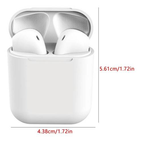 Audífono Inalámbrico Bluetooth Inpods 12 Manos Libres 5.0 Color Blanco