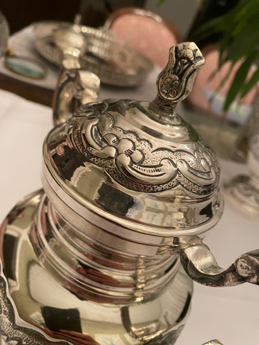 Conjunto De Bules Ingleses Em Prata Para Café E Chá (Usado)