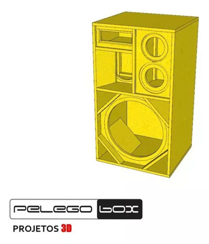 PROJETO 3D PARA FABRICAR CAIXA DE SOM BOB ESPONJA 4 VIAS PELEGO BOX