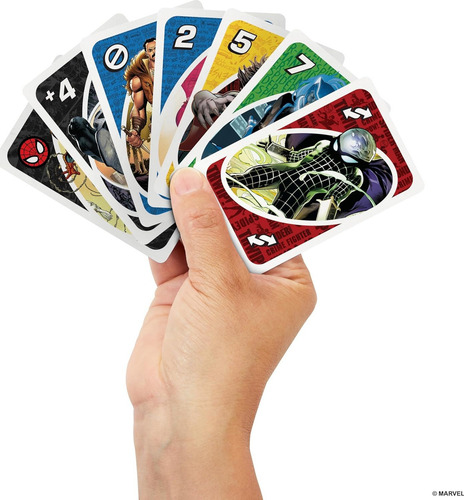 Uno Juego De Cartas Marvel Spider-man Hombre Araña