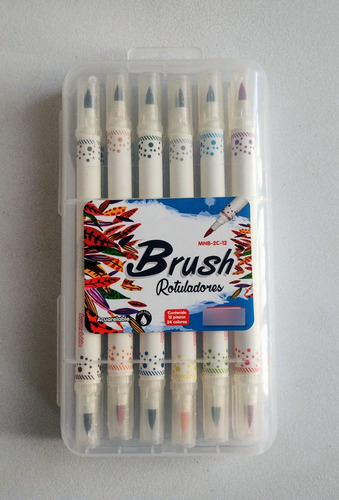 Plumon Punta Pincel Acuarelable Brush Rotuladores 24 Colores