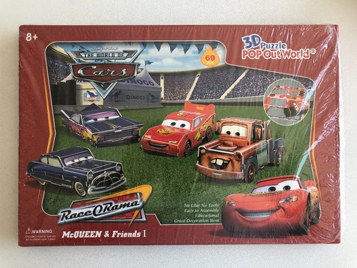 Rompecabezas 3d. Set De 4 Figuras Armables Disney Cars Nuevo