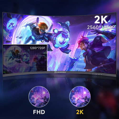 Memzuoix 27 Pulgadas 2k Monitor De Computadora De Juego Curv