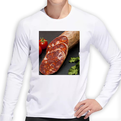 Remera Hombre Ml Salame Chacinado Fiambre Comida Chorizo P2