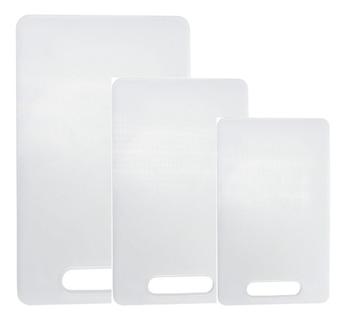  Set X 3 Tablas Blanca Cocina Para Picar Cortar En Pvc Tabla