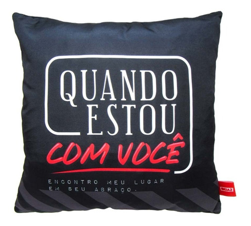 Capa De Almofada 40x40 Namorados - Quando Estou Com Você