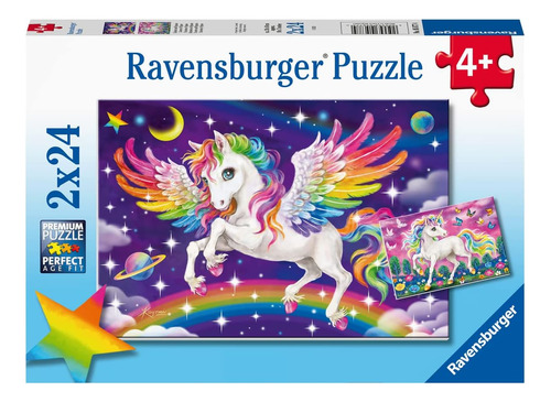 Ravensburger Unicorn And Pegasus Juego De Rompecabezas De 2 