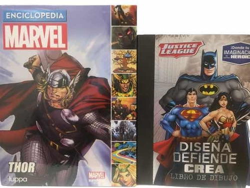 Enciclopedia Marvel Thor Y Libro De Dibujo Diseña, Crea