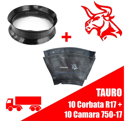 10 Camara Par Llanta Rin 17 Camioneta 750 17 + 10corbata R17