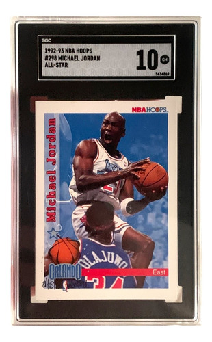 Michael Jordan Nba Hoops 92-93 Allstar Tarjeta Coleccionable (Usado)