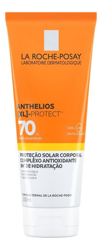 Protetor Solar Fluido Hidratante Anthelios Xl Protect Corporal 70 FPS La Roche-Posay Bisnaga 200ml