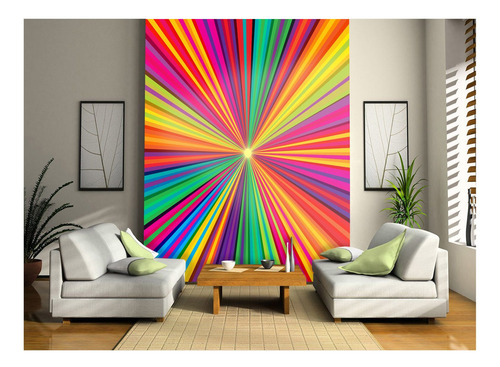Adesivo De Parede Geométrico Abstrato Colorido 3,5m² Gmt99