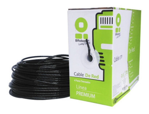 Bobina De Cable De Red Brobotix 181005 Cat5e 100m Negro /v