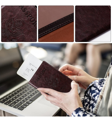 Bolsa De Viaje Tigari Con Soporte Para Pasaporte, Pasaporte