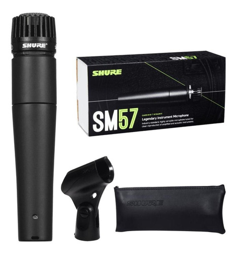 Microfone Shure SM SM57-LC Legendary Instrument - preto